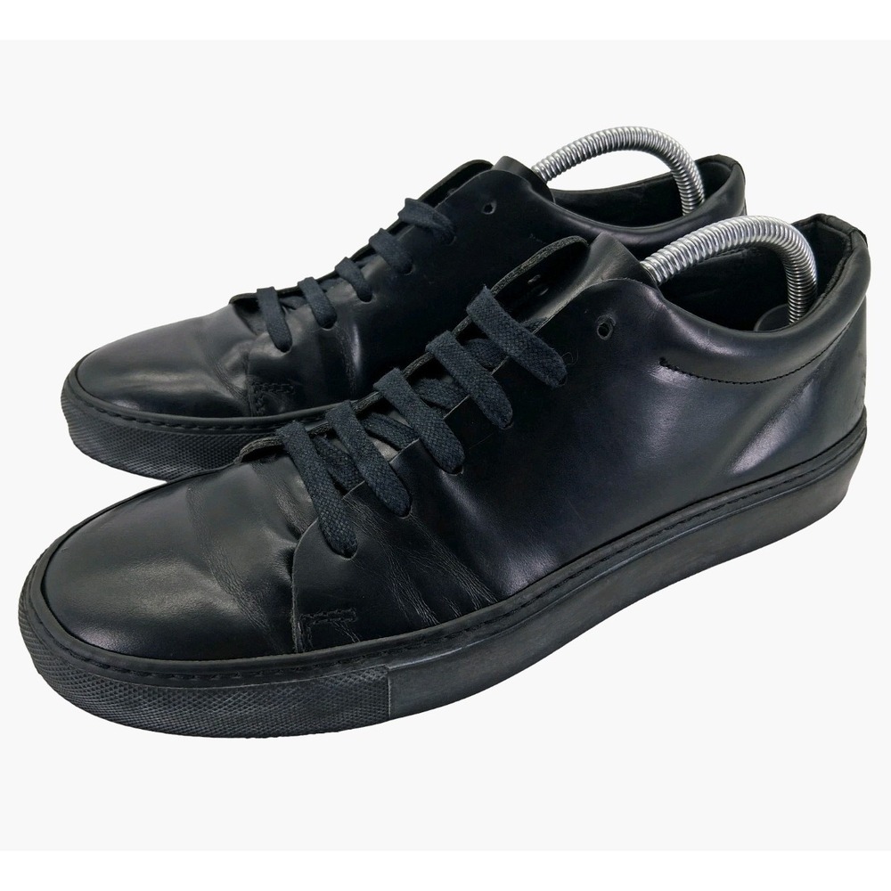 Acne Studios Shoes Mens Size 9 Black Leather Low Top Casual Sneakers Comfort